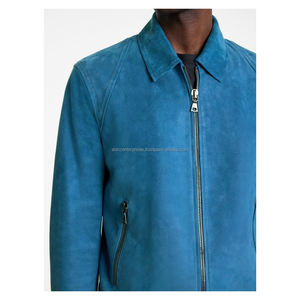 แจ็กเก็ตหนังกลับคุณภาพสูงสำหรับผู้ชายปกตั้งมีซิปปิดสไตล์ไฮสตรีทแบบมีตัวอักษรในฤดูหนาว - Product Image 4