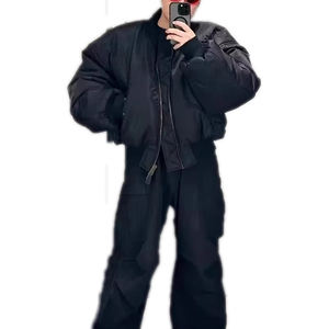 Veste matelassée personnalisée de haute qualité pour hommes mode promotionnelle manteau d'hiver brillant capuche Streetwear toile tissu fermeture éclair avant Logo - Product Image 4