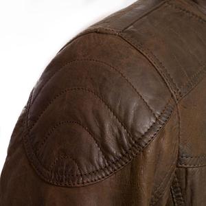 Chaqueta de cuero frontal con cremallera para hombre que proporciona un movimiento flexible y un perfil elegante ideal para salidas diarias y nocturnas - Product Image 5