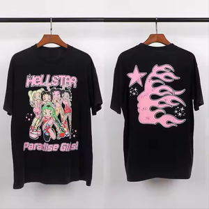 T-shirt en coton avec patch brodé Hip Hop, 100% coton, haute qualité, logo personnalisé, respirant, écologique, best-seller, prix raisonnable - Product Image 2