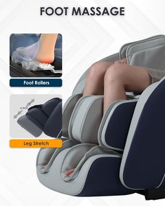 Fauteuil de massage mécanique avec refroidissement lombaire, chaleur, rouleaux doubles pour les pieds, programmes de massage intelligents et haut-parleurs Bluetooth - Product Image 6