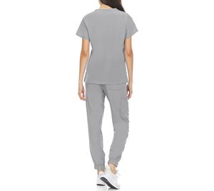 Uniforme Médico de Hospital con Cuello en V para Enfermeras y Doctores, Pantalones y Blusa, Logotipo Personalizado, Conjunto de Uniformes Médicos de Punto, Diferentes Colores, Venta al por Mayor - Product Image 4