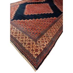 Alfombra de Lana Azul Aalam Anudada a Mano para el Hogar, Rectangular de 9x12, con Diseño de Medallón y Patrón de Rompecabezas para Pasillo, Entrada y Sala de Estar, Paem-350 - Product Image 2