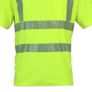 Camiseta de alta visibilidad con cinta reflectante para uso en construcción, fábrica e industria. - Product Image 4
