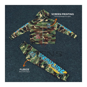 Conjunto de Sudadera con Capucha y Pantalones Deportivos para Hombre, Personalizado, con Estampado, Estilo Vintage, Ligero, de Algodón, con Cordón Ajustable - Product Image 1