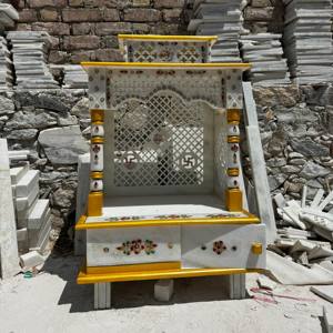 Unmatched Quality Exclusive Indian <b>Home</b> Mandir <b>Temple</b> Natural Stone Marble <b>Home</b> Mandir Direct Sale From Indian Supplier - Product Image 2