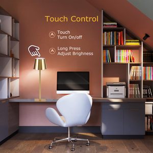 Hot Sale Ouro Ferro Ajustável <span class=keywords><strong>Table</strong></span> <span class=keywords><strong>Lamp</strong></span> LED Eco-Friendly Moderno Recarregável Tipo-C 3-Color Toque Simples Stepless Escurecimento - Product Image 3
