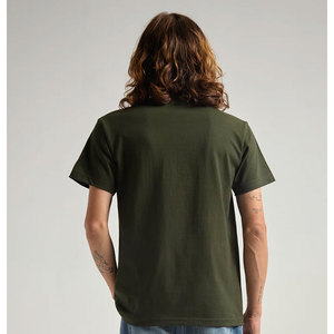 Camiseta de manga corta de Jersey fino unisex personalizada Camiseta básica de manga corta con cuello redondo verde azulado para hombre - Product Image 5