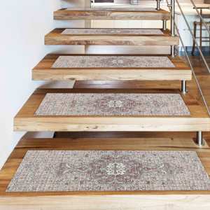 Alfombra Estampada: Tonos Suaves, Medallón Moderno, Lavable a Máquina, Fácil de Limpiar, Goblen - Product Image 3