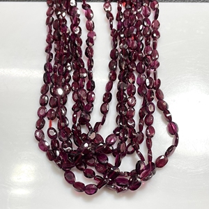 Wholesale <b>Red</b> Garnet Faceted Oval Shape Natural Gemstone <b>Beads</b> for Jewelry Making - Product Image 2