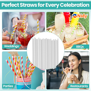 Pailles en papier Nidy, pailles écologiques de qualité alimentaire pour une expérience de boisson sûre, compostable et durable. - Product Image 5