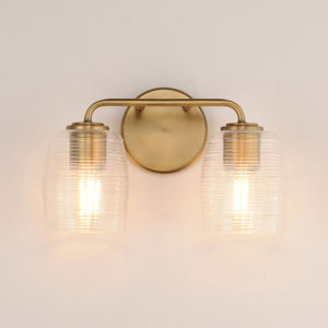 The Honey 2-<b>Light</b> <b>Sconce</b> from Maxim Lighting epitomizes timeless transitional design with a gentle nod to vintage - Product Image 2