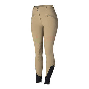 Collants d'équitation confortables extensibles en cuir synthétique de cheval pour les sports équestres - Product Image 2