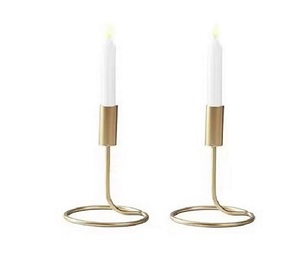 Creative Iron Black <b>Candle</b> Holder Set of 2 Metal Candlestick Holder for <b>Tapered</b> <b>Candles</b> Decorative Wedding <b>Candle</b> Stand - Product Image 1