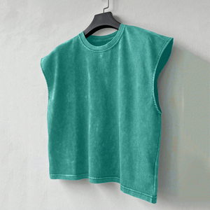 Camiseta sin mangas para hombre de calidad superior Casual Summer Fashion Outstanding Fabric High Street Camisa sin mangas con ajuste elegante - Product Image 4