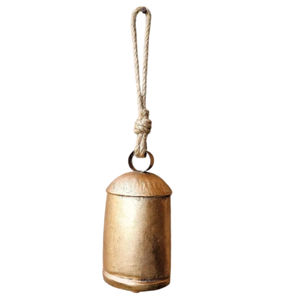 Design classique cloches suspendues cloche de vache rustique carillon éolien de haute qualité en métal doré maison cloches décoratives pour l'extérieur prix bon marché - Product Image 3