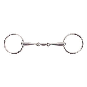 Mèche à anneau lâche à bouche creuse, mèche à cheval en acier inoxydable, pointe équestre, équipement d'entraînement et d'équitation - Product Image 1