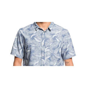 Camicia Casual Estiva da Uomo Quiksilver in Popeline di Cotone Blu Navy con Design Traspirante Mountain Ash, Manica Corta, Taglia X-Large - Product Image 2