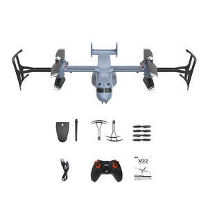Hot Dronehint V22 jouet volant adapté aux débutants en plastique télécommande avion Leap Frog vol stationnaire avion RC pour intérieur - Product Image 1