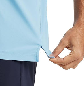 Polo à manches courtes pour hommes, logo personnalisé, motif uni, base en coton avec revers, t-shirt en tissu tricoté - Product Image 6