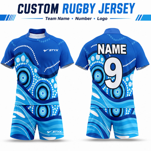Maillot de rugby personnalisé avec design polynésien gratuit, vêtements d'entraînement pour équipe de rugby, maillot de rugby sublimé - Product Image 1