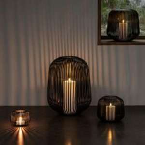 Farol Decorativo de Metal para Interiores, Centro de Mesa para Sala de Estar o Comedor, Diseño Moderno, Iluminación Elegante para el Hogar - Product Image 1