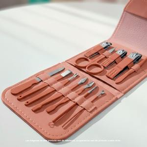 Set de Manicura Profesional de 12 Piezas, Kit Completo de Cuidado de Uñas, Estuche Portátil de Acero Inoxidable - Product Image 4
