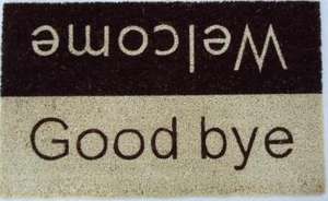 Tapis de porte en fibre de coco PVC pour extérieur, motif abstrait, lavable, prix de gros, meilleure vente, fourniture de tapis vierges - Product Image 2