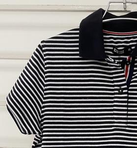 100% coton fil teint hommes à manches courtes Polo à la mode pour l'été porter respirant col montant Polo - Product Image 3