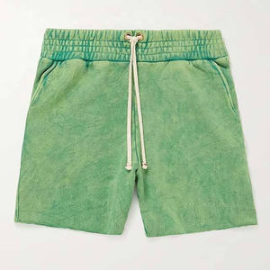 Pantalones Cortos Casuales de Verano para Hombre, de Secado Rápido, de Algodón Transpirable, con Forro Lavado al Ácido, Color Sólido MINT, Precio Económico al por Mayor, OEM - Product Image 1