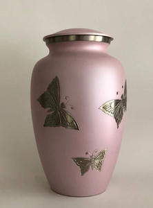 Urne de crémation en aluminium bleu ciel pour cendres humaines, urne commémorative fabricant indien L MAX B exportation - Product Image 3