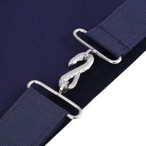 Chaplain Blue Lodge Officer Apron-Eco-Friendly Square Navy Velvet with <b>Silver</b> Embroidery Thread Custom Freemason Masonic Aprons - Product Image 5