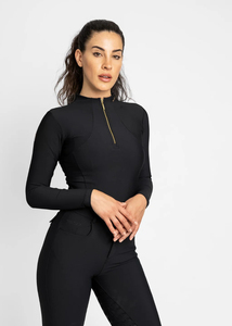 Chemise d'équitation athlétique respirante et légère, tissu extensible respirant, haut d'équitation pour femmes pour l'été - Product Image 4