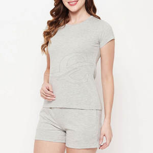 2025 dernière conception été femmes ensembles courts coton Polyester femmes ensembles courts en gros Logo personnalisé femmes ensembles courts - Product Image 2