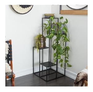 ที่ปลูกต้นไม้โลหะแบบเหล็กผงสีดำที่ได้รับการตกแต่งในบ้านโรงแรมสำนักงาน - Product Image 1