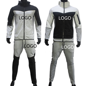 2022 nuevo chándal informal personalizado para hombre de talla grande, chándal deportivo de 2 piezas con cremallera, diseño de maternidad para trotar en invierno - Product Image 1