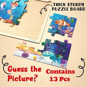 จิ๊กซอว์ไม้ชุดรูปแบบน้ำสัตว์ของเล่นเพื่อการศึกษาสำหรับเด็ก - Product Image 5