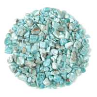 Vente en gros de puces de Larimar, perles de pierres précieuses naturelles polies pour la fabrication de bijoux, artisanat de guérison, décoration d'intérieur avec amour