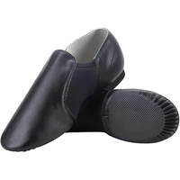Chaussures de danse jazz et latine BOLD SMART pour hommes et femmes, tige élastique, cuir véritable, semelle fendue, doublure en coton, style classique à enfiler