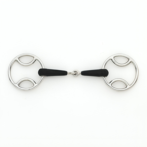 Broca de caballo articulada con mordaza de anillo de bucle | Broca De Filete de mordaza de acero inoxidable para entrenamiento de caballos, control y tachuela ecuestre profesional - Product Image 1