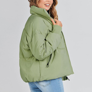 Veste matelassée en toile pour femme, douce et rembourrée, légère, chaude, élégante, décontractée, à capuche, imperméable, respirante, pour l'hiver - Product Image 6