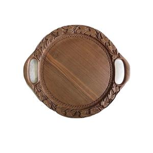 Bandeja de madera con acabado pulido Natural, bandeja para servir alimentos, té, café, desayuno, platos para servir - Product Image 2