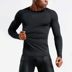 Camisetas de gimnasio de entrenamiento atlético de compresión de secado rápido para hombres personalizadas camisetas de músculo de fitness en blanco con patrón impreso - Product Image 6