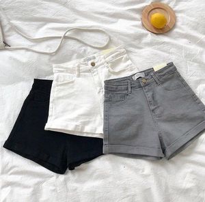 2025 Trendy Women's Twill Chinos <b>Shorts</b> Bow Button Rivet Eco-Friendly Anti-Wrinkle Cotton Spandex Low Waist Summer Collection - Product Image 1