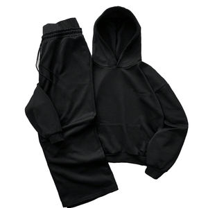 Custom Y2K Flare Pant <b>And</b> Crop <b>Hoodie</b> <b>Set</b> Double Belt Waist Baggy Sweatpants Streetwear Hip Hop Tracksuit Outfit OEM Supplier - Product Image 6