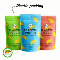 Pochette debout de qualité alimentaire avec thermoscellage et fermeture éclair Emballage imprimé personnalisé pour le chocolat, la banane, les fruits secs et les frites OEM