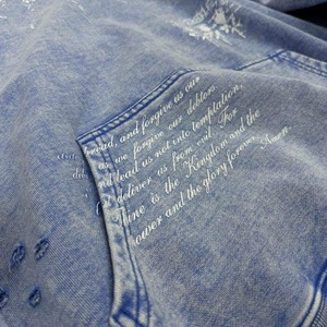 เสื้อฮู้ดดี้ผ้าเทอร์รี่หนา 380 กรัม แบบวินเทจฟอกสี ปักลายดิจิตอล สีน้ำเงิน สำหรับฤดูใบไม้ผลิ - Product Image 4