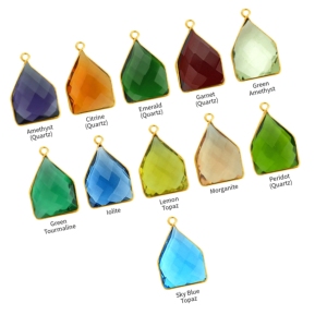 Colgante de cuarzo amatista con forma de cometa, piedra facetada, abalorio galvanizado de oro para collar, joyería de bisel hecha a mano - Product Image 6