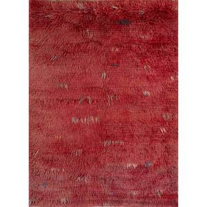 Alfombra de Lana Kilim Zuri de Gran Tamaño, Anudada a Mano, Roja y Naranja, para el Hogar, Modelo Pae-4012, Abstracta, para Entrada, Pasillo, Habitación Juvenil, Rectangular de 9x12 - Product Image 1