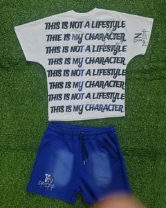 2024 camiseta informal con logotipo personalizado para mujer, conjunto cuadrado y corto, camiseta de manga corta, conjuntos gemelos para mujer, chándales transpirables - Product Image 5